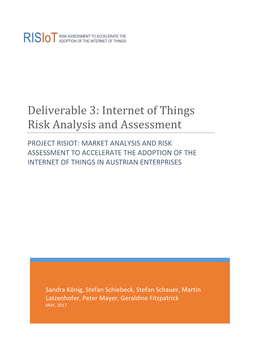 Internet of Things Risk Analysis and Assessment