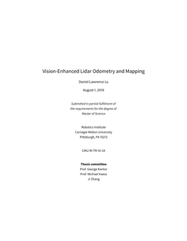 Vision-Enhanced Lidar Odometry and Mapping