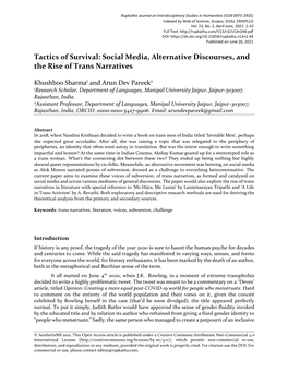 Social Media, Alternative Discourses, and the Rise of Trans Narratives