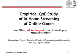 Empirical Qoe Study of In-Home Streaming of Online Games