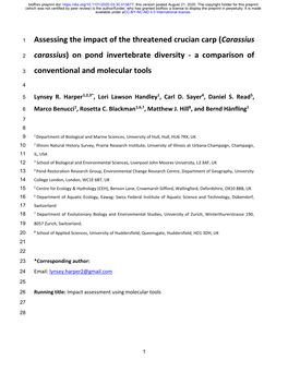 On Pond Invertebrate Diversity - a Comparison Of