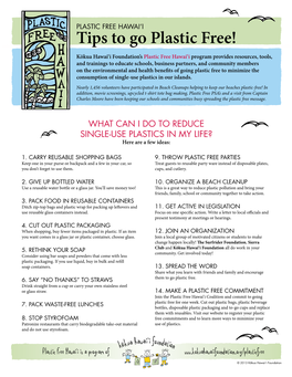 Tips to Go Plastic Free!