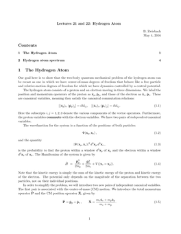 Hydrogen Atom