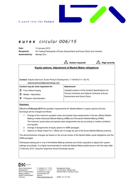 Eurex Circular 006/15