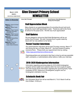 Glen Stewart Primary School Newsletter Page 2 of 3