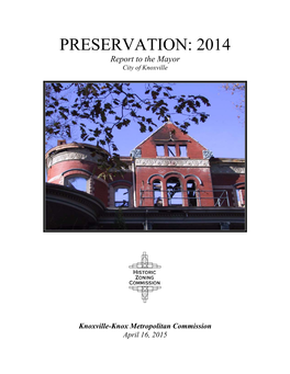 PRESERVATION: 2014 Report to the Mayor City of Knoxville