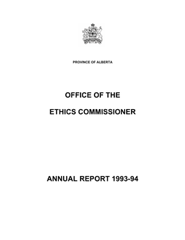 ANNUAL REPORT 1993-94 April 12, 1994