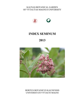 Index Seminum 2013