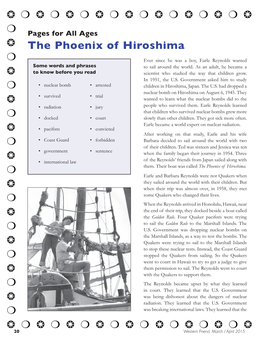 The Phoenix of Hiroshima ❍ Ever Since He Was a Boy, Earle Reynolds Wanted Some Words and Phrases to Sail Around the World