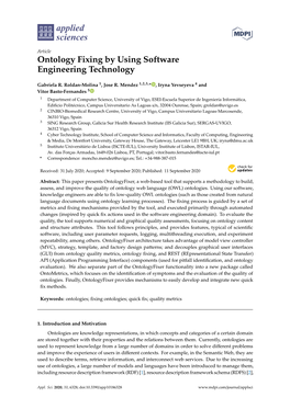 Ontology Fixing by Using Software Engineering Technology