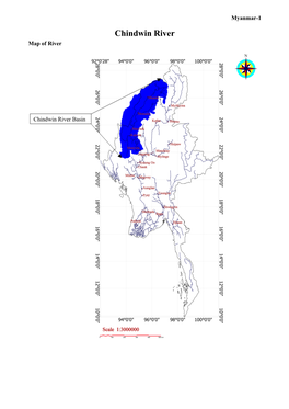 Chindwin River Map of River