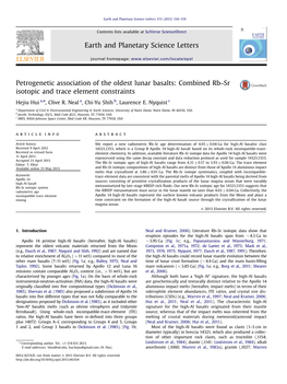 Petrogenetic Association of the Oldest Lunar Basalts Combined Rb–Sr