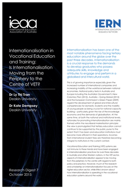 Internationalisation in Vocational Education and Training: Is