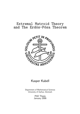 Extremal Matroid Theory and the Erdös-Pósa Theorem
