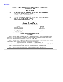 Gamestop Corp. (Exact Name of Registrant As Specified in Its Charter)