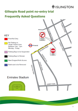 Gillespie Road Point No-Entry Trial Frequently Asked Questions