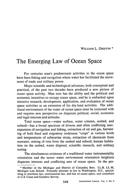 The Emerging Law of Ocean Space