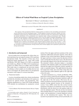 Effects of Vertical Wind Shear on Tropical Cyclone Precipitation