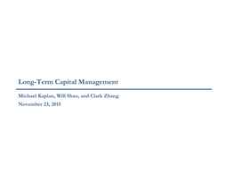 Long-Term Capital Management
