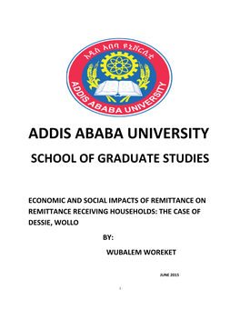 Addis Ababa University School of Graduate Studies