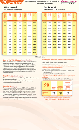 Schedule Fares Holidays