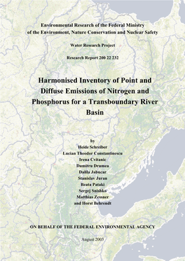 Harmonised Inventory of Point and Diffuse Emissions of Nitrogen and Phosphorus for a Transboundary River Basin