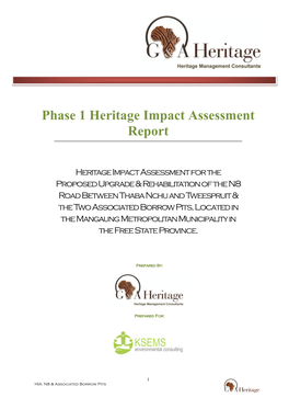 Phase 1 Heritage Impact Assessment Report