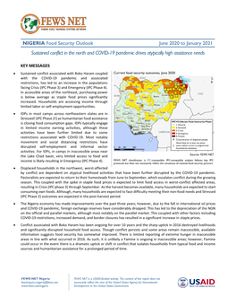 For More Information, Please See the Nigeria Food Security Outlook For