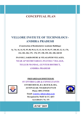 Conceptual Plan Llore Instiute of Technology Andhra Pradesh