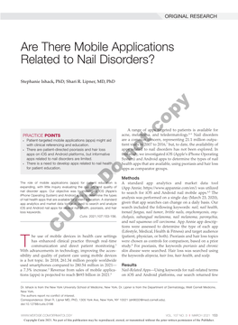 Are There Mobile Applications Related to Nail Disorders?