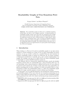 Reachability Graphs of Two-Transition Petri Nets