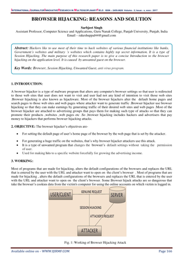 Browser Hijacking: Reasons and Solution