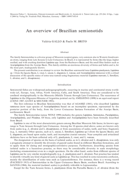 An Overview of Brazilian Semionotids