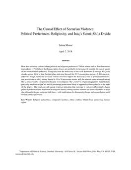 The Causal Effects of Terrorism: Political Preferences