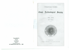 Essex Archaeological Soc Leaflet