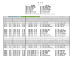 U6 Coed Rec Schedule