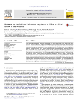 Holocene Survival of Late Pleistocene Megafauna in China: a Critical Review of the Evidence