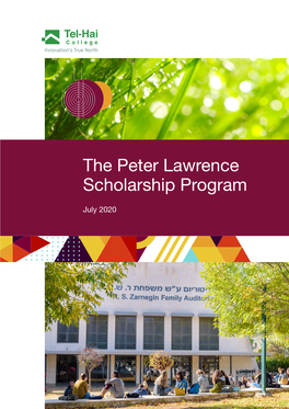 The Peter Lawrence Scholarship Program