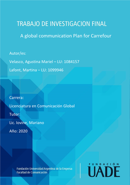 A Global Communication Plan for Carrefour