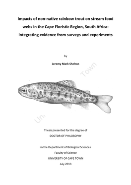 Impacts of Non-Native Rainbow Trout on Stream Food Webs in the Cape Floristic Region, South Africa: Integrating Evidence from Surveys and Experiments