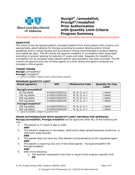 Nuvigil® /Armodafinil Provigil®/Modafinil