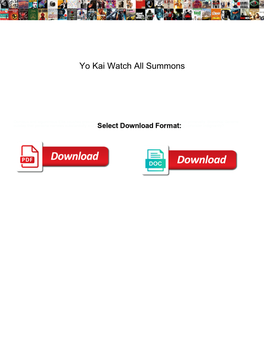 Yo Kai Watch All Summons