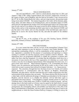 January 2 1880 WILLS and BEQUESTS the Will, Dated March 2