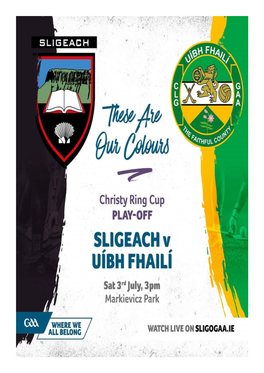 Christy Ring Sligo V Offaly July 3 Online Prog.Pdf