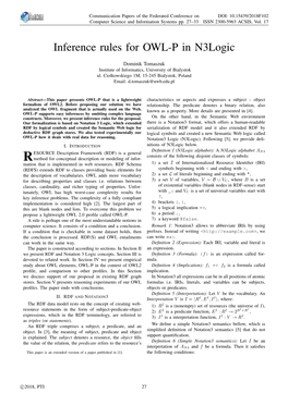 Inference Rules for OWL-P in N3logic