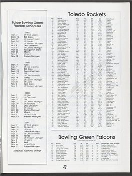 Toledo Rockets Bowling Green Falcons