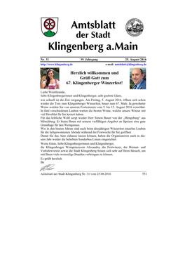 Amtsblatt Klingenberg A.Main