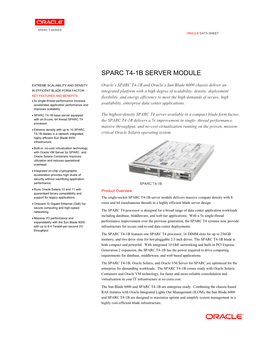 Sparc T4-1B Server Module