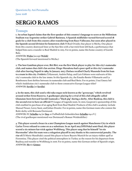 Sergio RAMOS Tossups 1