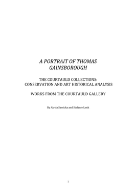 A Portrait of Thomas Gainsborough